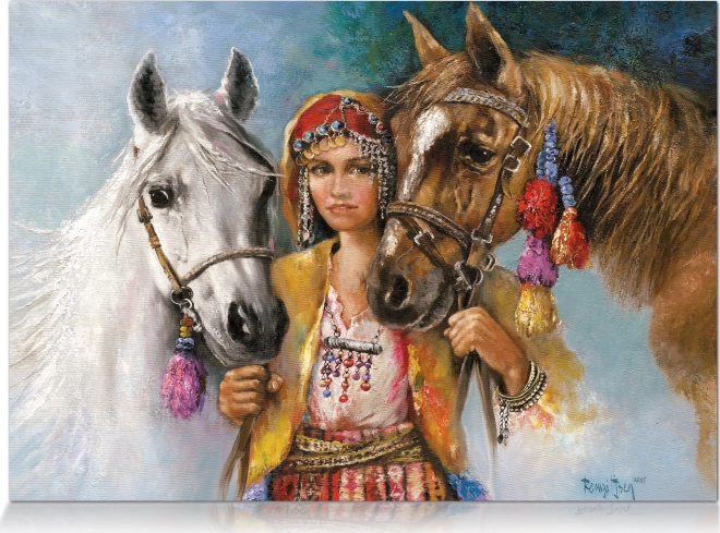 Puslespil landlig pige 1000 brikker