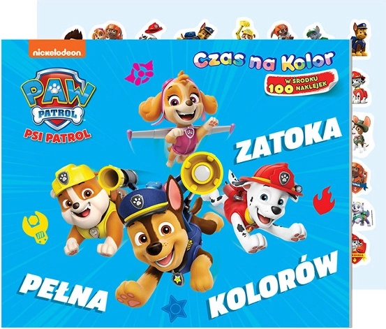 Paw Patrol: Farvetid 1 – En bugt fuld af farver – malebog med klistermærker