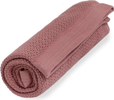 Vinter & Bloom økologisk tæppe Soft Grid evening rose