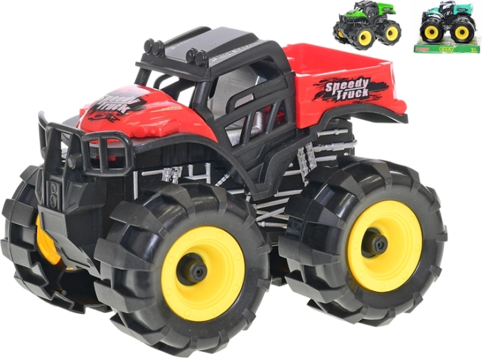 Terrængående bil med friktionsmotor 14 cm