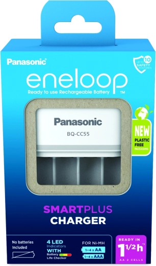 Eneloop smart og hurtig oplader BQCC55 uden batterier