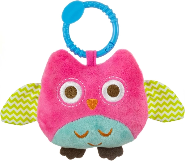 Blød hængende ugle Happy Owl, lyserød