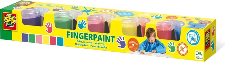 Fingerfarver til børn 6×110 ml – SES Creative