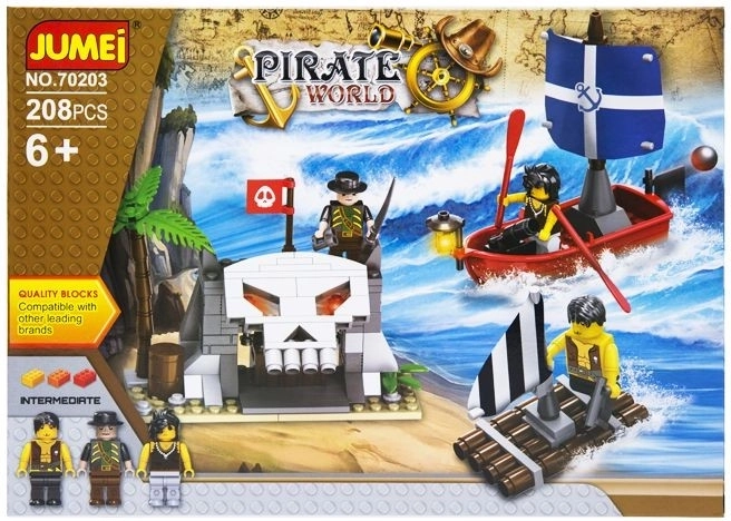 Byggesæt Jumei Pirate World pirater 208 dele (30 × 21 cm) - 1 stk.