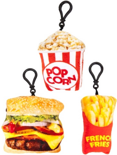 Plysvedhæng i fastfood-stil med klips 10 cm - 1 stk.