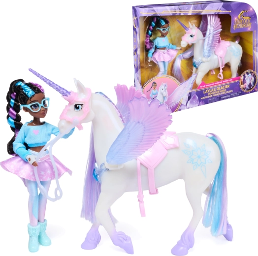 Spin Master Unicorn Academy Layla og enhjørningen Glacier Gemstone Magic med lys- og lydeffekter