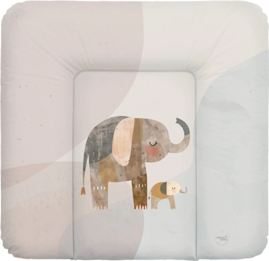Ceba Baby blød puslepude til kommode Basic Elephant Family 75 × 72 cm