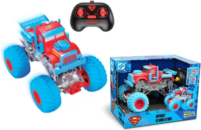 Fjernstyret monstertruck Superman i målestoksforholdet 1:18