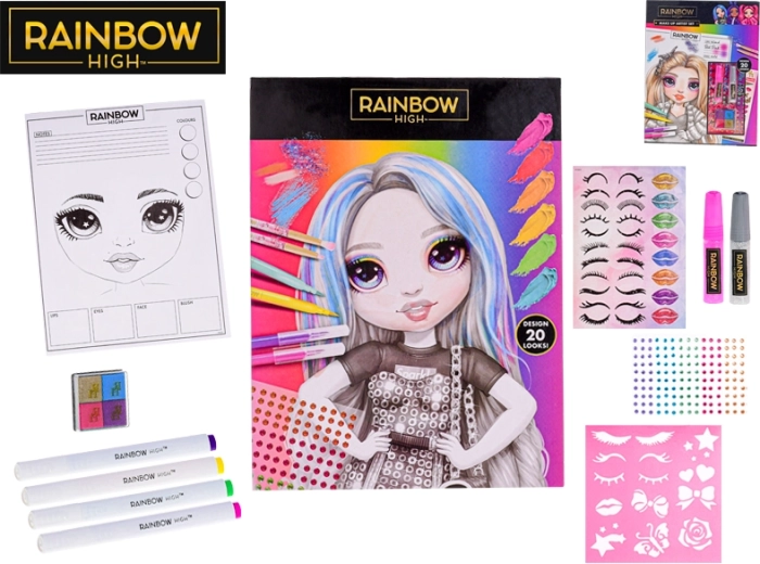 Moderne kreativt modesæt Rainbow High - 1 stk.