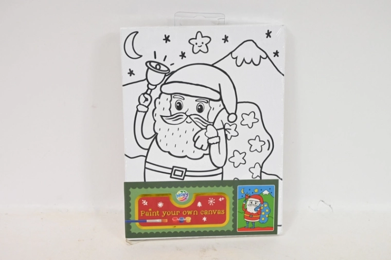 CCG julemaleri på lærred Santa Claus 20 × 15 cm med pensel og maling