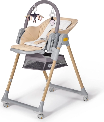 Højstol og liggestol 2-i-1 KINDERKRAFT Lastree Wood Premium