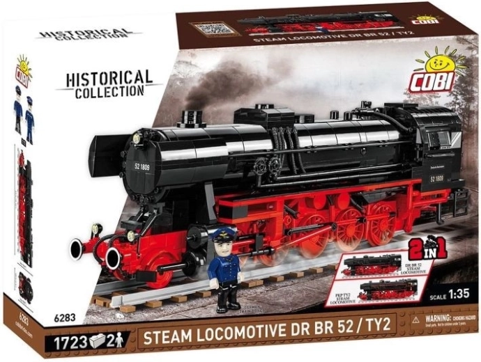 Cobi 6283 Dampflok DR BR 52/TY2 Historical Collection 1:35 - 1723 klodser