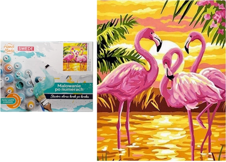 Maling efter tal Flamingoer