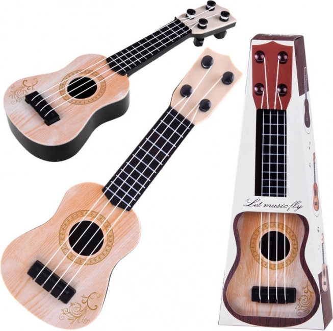 Mini ukulele til børn 25 cm – Cremefarvet