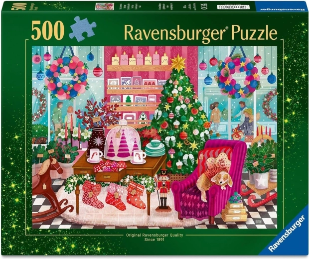 Ravensburger puslespil Julebutik 500 brikker