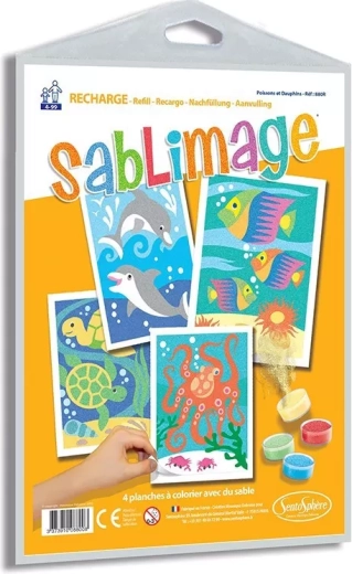 Sentosphere Sablimage sandbilleder fisk og delfiner - 1 stk.