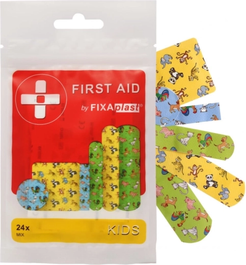 Fixaplast First Aid Kids førstehjælpsplastre til børn 24 stk.
