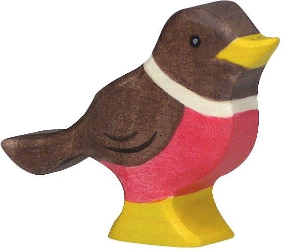 Holztiger træfigur rødhals (robin) - 1 stk.
