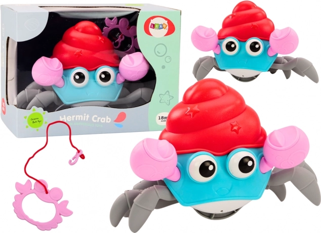 Interaktiv farverig gående krabbe til optrækning