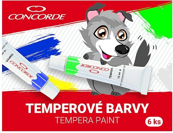 Temperafarver CONCORDE 6×12 ml