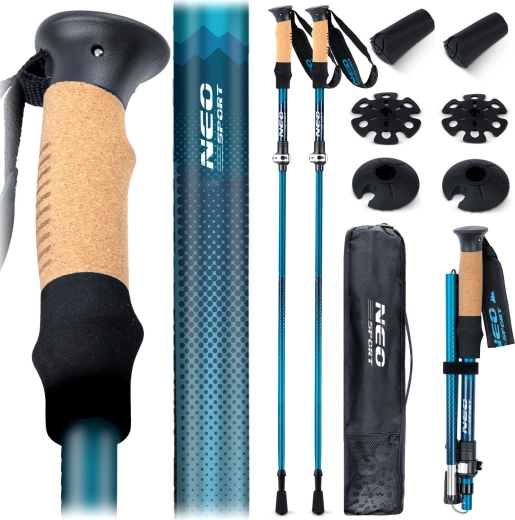 Trekkingstave Neo-Sport 85–130 cm med korkhåndtag og hurtig foldning