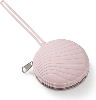 Babyono silikoneetui til sut med lynlås, pink