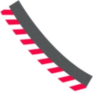 Ydre kantstykker til kurve 3/30° til racerkørerbaner Carrera Evolution, Digital 132 og Digital 124