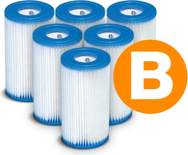 Papirfilter til poolpumpe Type B – sæt med 6 stk. INTEX