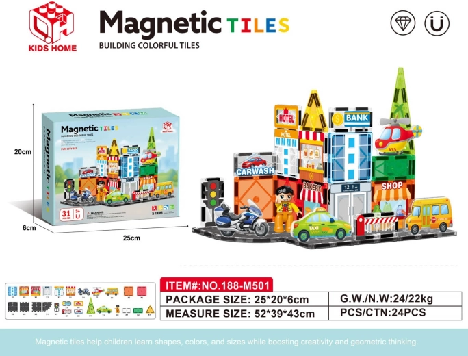 Magnetisk byggesæt by 31 dele