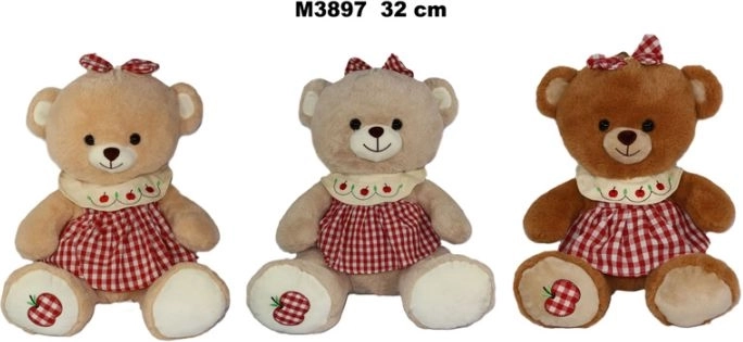 Bamse i kjole 32 cm - 1 stk.