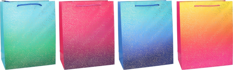 Gavepose M 26 × 32 × 10 cm – helårig, farvede gradienter