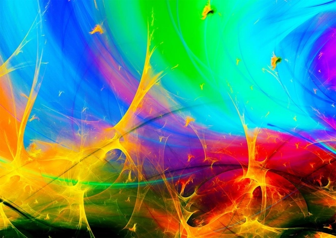 Puslespil Regnbuefraktaler 1000 brikker