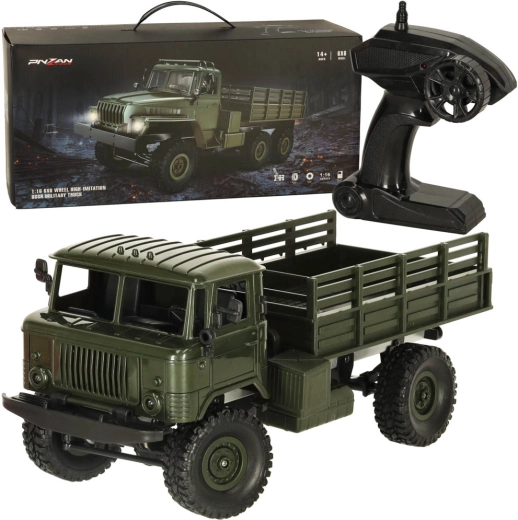 Fjernstyret militær lastbil Off-Road 4WD 1:16 RTR