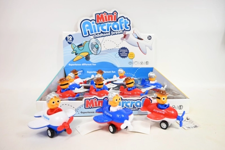 Minio lille fly med pilotfigur 10 cm