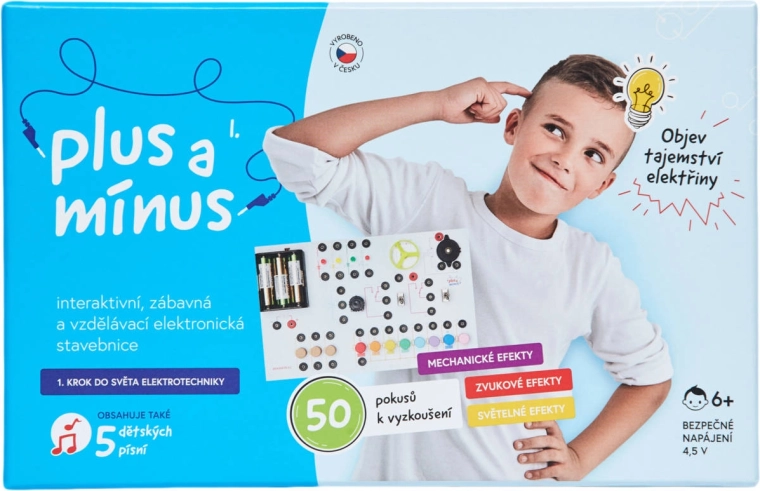 Plus og minus elektronisk børnebyggesæt – 50 forsøg (CZ)