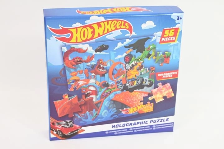 Hot Wheels holografisk puslespil med 56 brikker