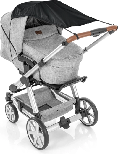 Reer solskærm til barnevogn sort UPF 50+