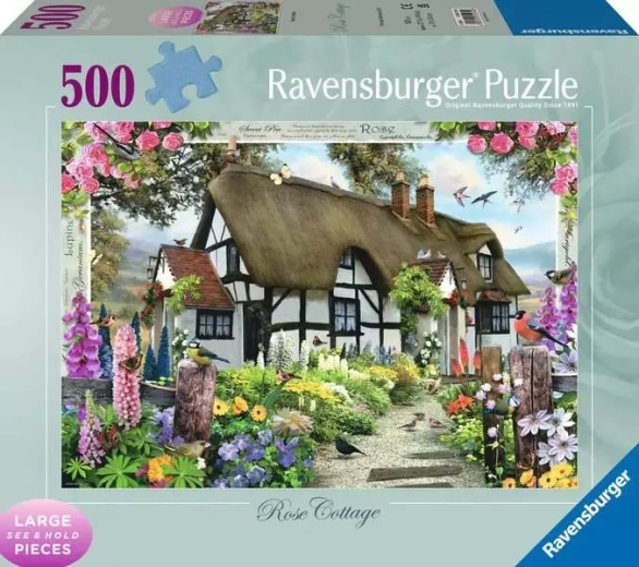 Ravensburger puslespil Hytte ved roserne 500 brikker