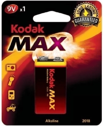Kodak Alkaline Max 9V alkalisk batteri