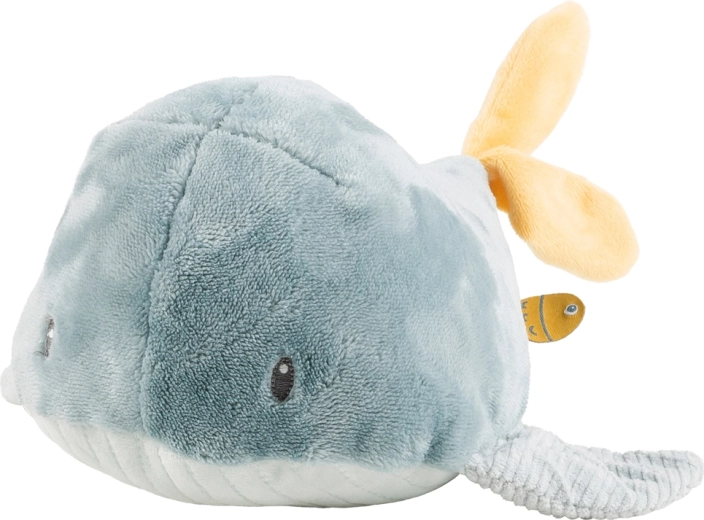 Nattou plysbamse – hval 28 cm – kollektionen Romeo, Jules & Sally