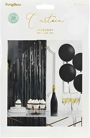 Partyforhæng sort 100 × 200 cm