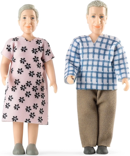 Figursæt til dukkehus fra Lundby – bedstemor og bedstefar Charlie