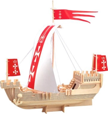 Woodcraft træ 3D-puslespil skib Koga