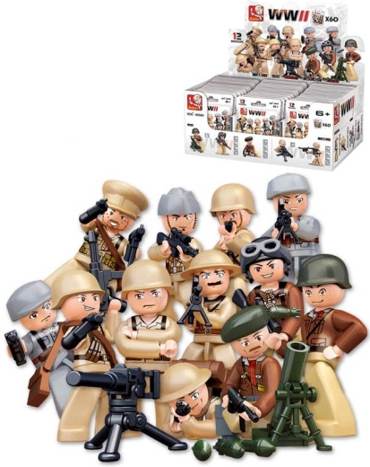 Sluban Army WWII mini soldaterfigur med tilbehør (blind bag) - 1 stk.