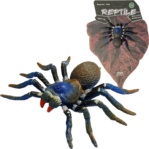 Levende natur Blue Tarantula – realistisk edderkopmodel 8 cm