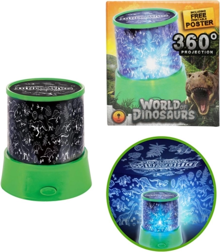 Børnelampe med dinosaurer og lyseffekt