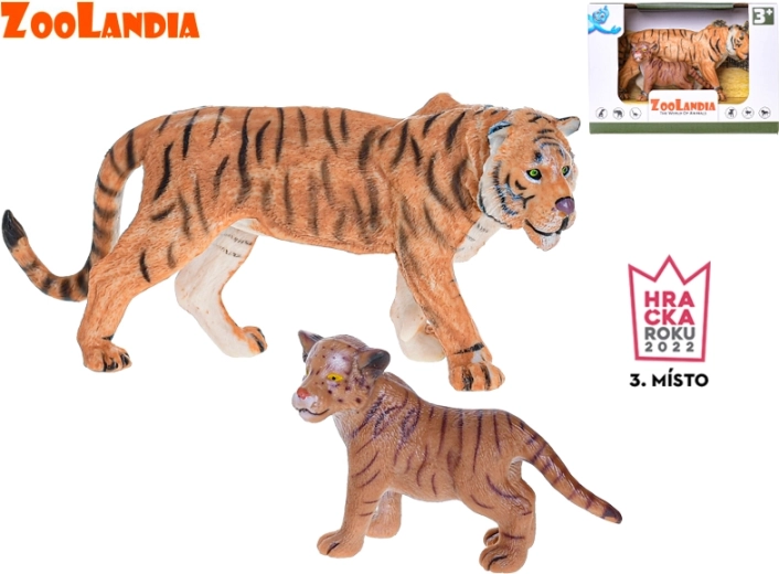 Zoolandia tiger med unge figurer 7–15 cm