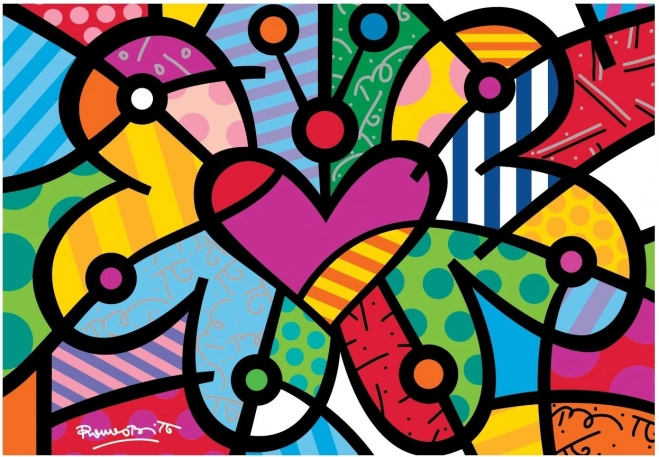 Bluebird puslespil hjerteformet sommerfugl 2000 brikker