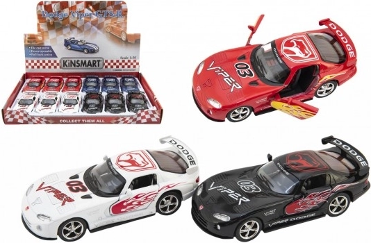 Kinsmart DODGE VIPER GTS‑R 1:36 metalmodel med pull‑back