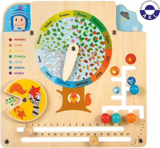 Lucy & Leo Naturkalender – pædagogisk træbræt